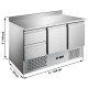 Table frigorifique compact, 2 portes 1 Tirroir GN 1/1, 380 Lit