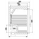 Réfrigérateur porte vitrée inox ventilée 150 L  626x740xh845