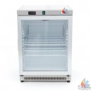 Réfrigérateur porte vitrée inox ventilée 130 L 600x585xh855