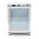 Réfrigérateur porte vitrée inox ventilée 130 L 600x585xh855