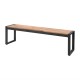 Bancs industriels en acier et acacia L160 cm (lot de 2)