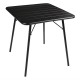 Table bistro carrée en acier poudré grise ou noir 60x60 cm