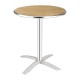 Table bistro ronde bois/alu  Ø 600 H 720 mm