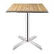 Table basculant bistro carre bois/alu  600x600 mm