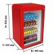 Mini bar réfrigéré vitré 113 litres  Noir/Argent L495xP525xH825mm