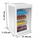 Mini bar réfrigéré vitré 113 litres  Noir/Argent L495xP525xH825mm