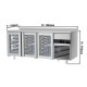 Table frigorifique ventilée, 2 portes, 260 litres - 1460x700xh880/900mm