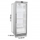 Armoire vitrée frigorifique inox ventilée 400L 600X650XH1840