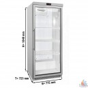 Armoire vitrée frigorifique inox ventilée 400L 600X650XH1840