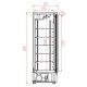 Armoire frigorifique ventilée 700L 1 porte vitrée (GN 2/1)