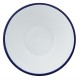 Assiettes émaillé fer blanc/bleu Ø 18xh 1.7 cm 6 pièces