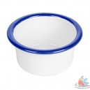 Tasse émaillé fer blanc/bleu 250 ml Ø 7xh7 cm 