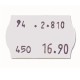 Étiquettes blanc adhésif 2.6x1.06 cm 20 pièces