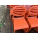 Chaises orange en technopolymère L49xP50xh84cm