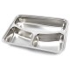 Assiette 3 compartiments inox L24 x P17,5 x H4cm