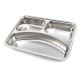 Assiette 3 compartiments inox L24 x P17,5 x H4cm