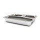 Assiette 3 compartiments inox L24 x P17,5 x H4cm