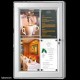 Porte menus mural lumineux aluminuim L50 XH 40 XE 3.2 cm