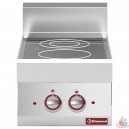 Cuisinière 2 foyers  vitrocéramique 400v L400xP650xH280