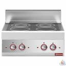 Cuisinière 2 foyers  vitrocéramique 400v L400xP650xH280