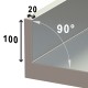Table en kit inox mural  avec sous-tablette 700x700xh900