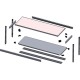 Table en kit inox mural  avec sous-tablette 700x700xh900