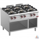 Fourneau 4 feux gaz sur placard ouvert 30Kw L80xp90 cm