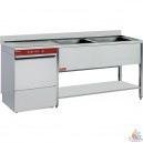 lave-vaisselle digitale L160x70 cm panier 50x50 cm +plonge 2 bacs  