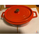 Faitout ovale avec Couvercle en Aluminium L 30,5xp24,5xh11,5 cm