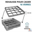 CASIER DE LAVAGE 49 COMPARTIMENTS VERRES 50x50x10 CM. BEIGE 