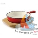 Mini po&ecirc;le &agrave; frire rouge/gris275 ml D13.5xh3 cm