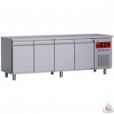 Table frigorifique ventil&eacute;e, 4 portes, 550 litres - 2430x700xh880/900mm