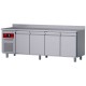 Table frigorifique ventilée, 4 portes, 550 litres - 2430x700xh880/900mm