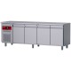 Table frigorifique ventilée, 4 portes, 550 litres - 2430x700xh880/900mm
