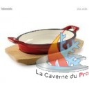 Plat ovale 250ml rouge L17xp12xh 3 cm