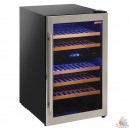 Vitrine cave &agrave; vins ventil&eacute;e porte en acier inox,140 Lt +5&deg;+10&deg;+10&deg;+18&deg;