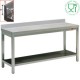 Table inox mural sous tablette 600x600xh880