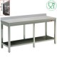 Table inox mural sous tablette 2400x600xh880