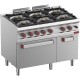FOURNEAU GAZ, 6 FEUX, FOUR GN 2/1 GAZ & ARM