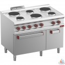 Fourneau 6 plaques rondes avec four et grill 1100x700(730)xh850/920