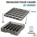 CASIER DE LAVAGE 49 COMPARTIMENTS VERRES 50x50x10 CM. BEIGE 