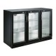 Arriére bar 2 porte noir vitrée 198L 900x500xh900mm