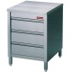 Table sur armoire central avec 3 tiroirs L600xp700mm 