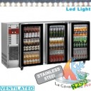 arriere bar 3 portes vitr&eacute;e inox 579L 2065x565x890/905