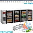 arriere bar 4 portes vitr&eacute;e inox 783L 2675x565x890/905