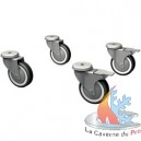 roues inox D 80 par 4 pi&egrave;ces