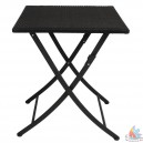 Table pliant carr&eacute;e de terrasse en rotin 600x600 mm 