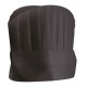 Toques chef jetables droites NOIR D20 cm 10 pièces