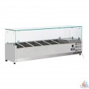 Structure r&eacute;frig&eacute;r&eacute;e non tropicalis&eacute; 6 bacs GN 1/4 150mm, 1400x335xh435