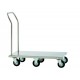 Chariot porte-bacs inox 57x97x103 cm. 6 roues